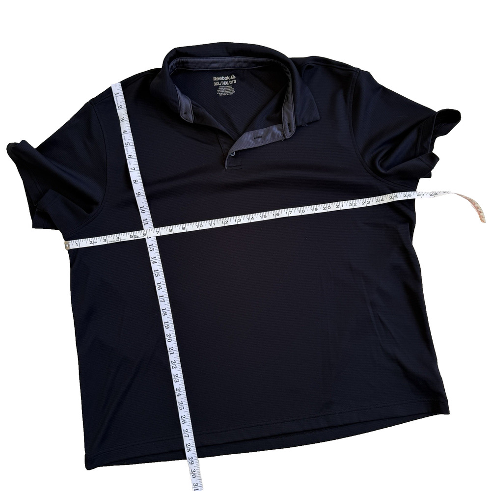 Reebok Men’s 3XL Black CrossFit Performance Polo Shirt - Picture 5 of 6